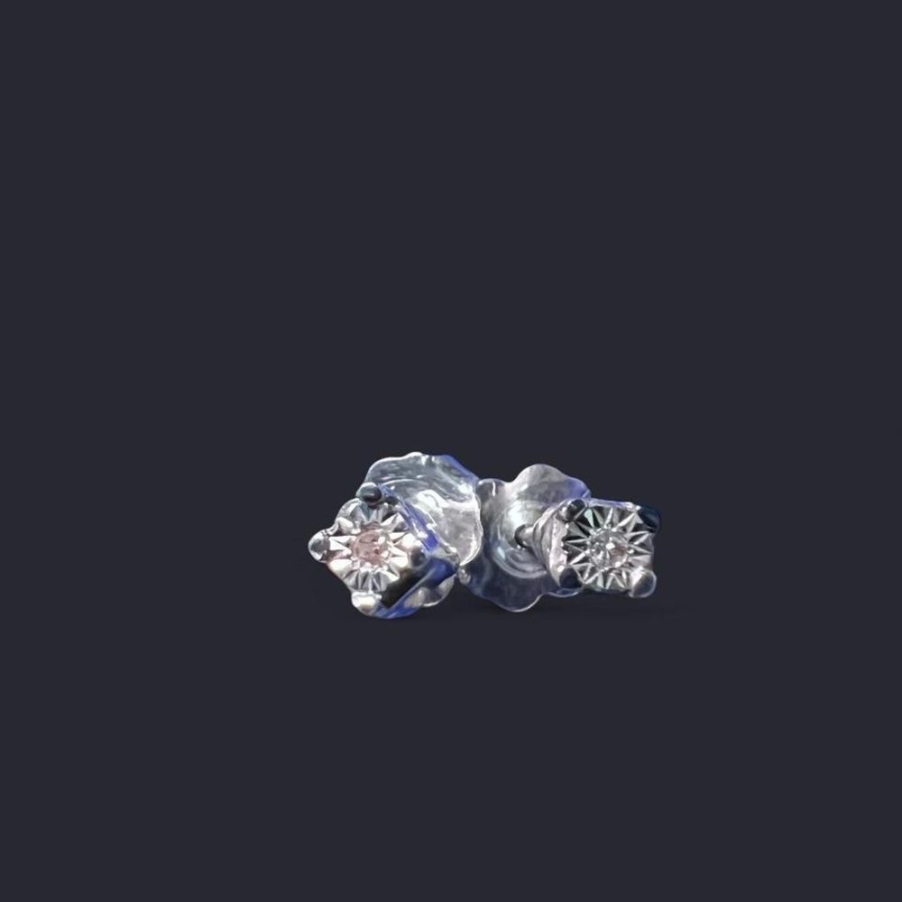 Reworked Diamond Tennis Bracelet Earrings – Sterling Silver